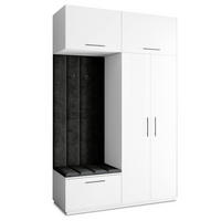 GARDEROBENSCHRANK REMA 150/240/60 cm Modern Weiß - Weiß, Holzwerkstoff (150/240/60cm) - MASSENO