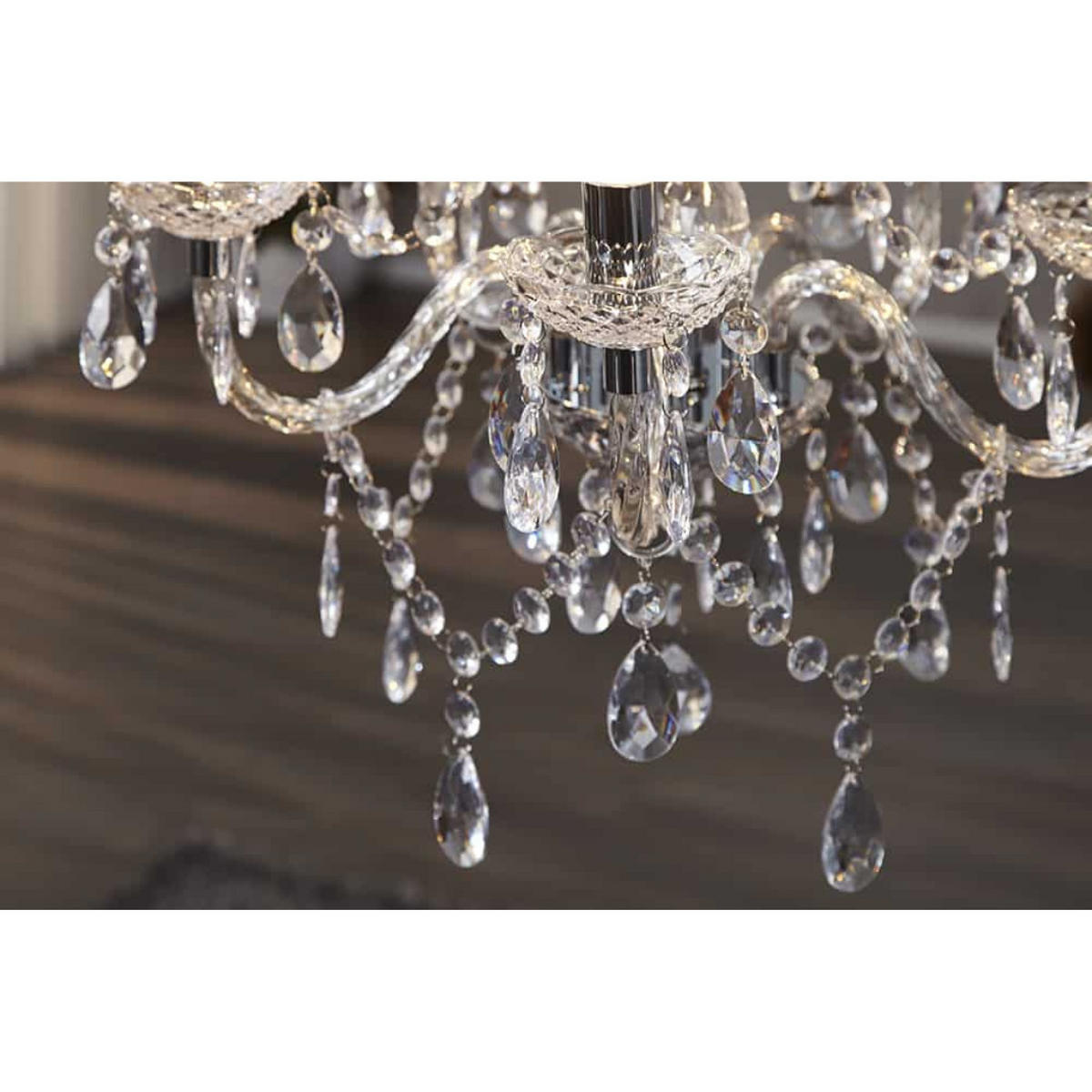 KRONLEUCHTER CRYSTAL Acryl Transparent 55 cm - Transparent, Glas (55/55/55cm) - riess-ambiente