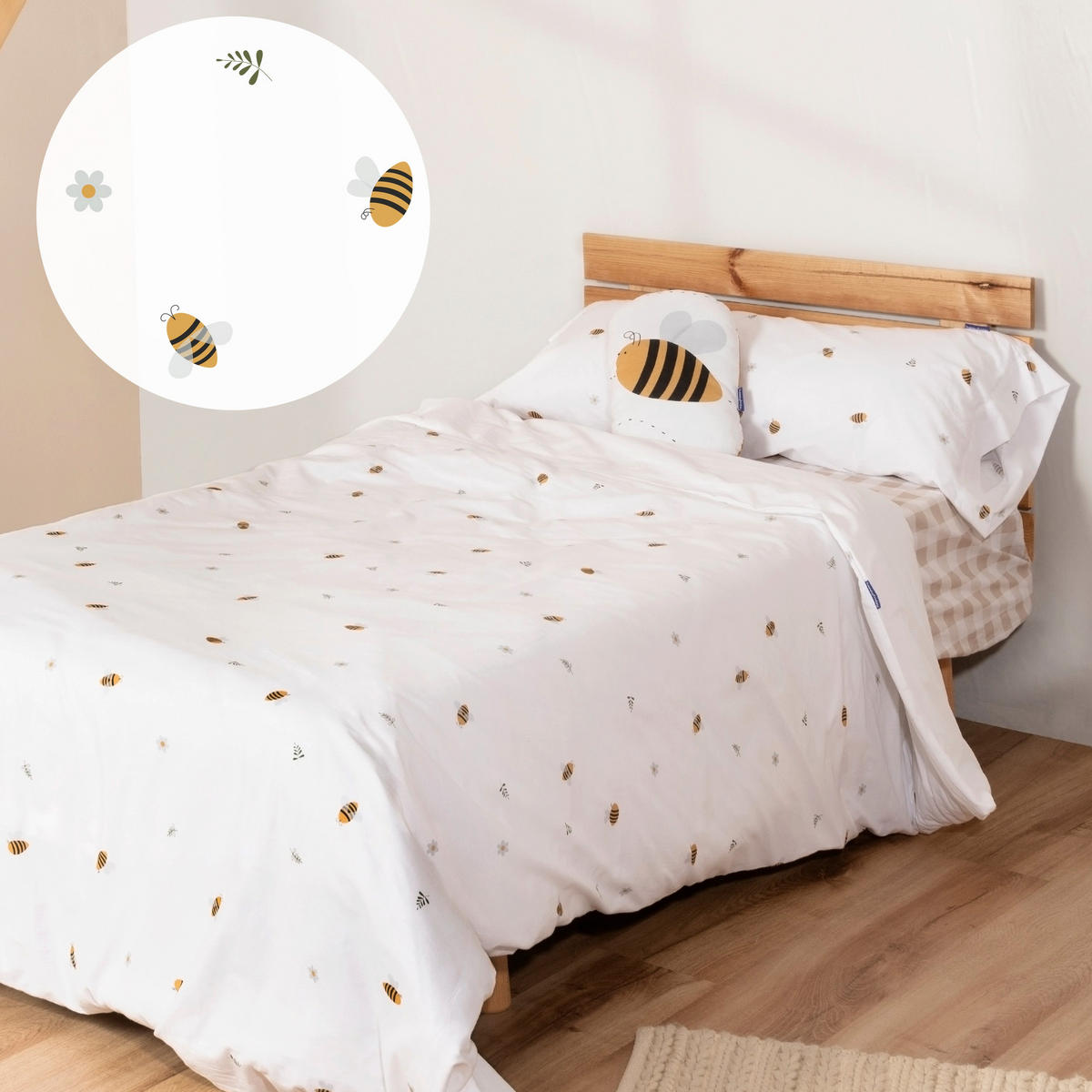 BETTBEZUG 2er-Set teiliges honey 180x220 cm (komfortgrösse) mehrfarbig - Multicolor, Textil (180/220cm) - Happy Friday