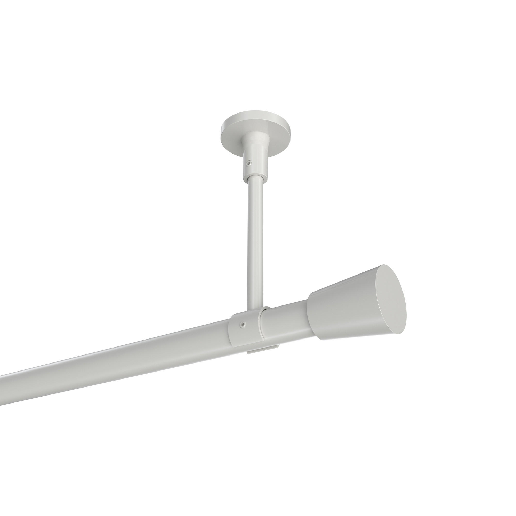GARDINENSTANGEN-SET Sonette Sitra 100 cm, 1-läufig, 20 mm Ø Weiß - Weiß, Metall (100cm) - INTERDECO