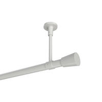 GARDINENSTANGEN-SET Sonette Sitra 320 cm (geteilt in 2 x 160 cm), 1-läufig, 20 mm Ø Weiß - Weiß, Metall (320cm) - INTERDECO