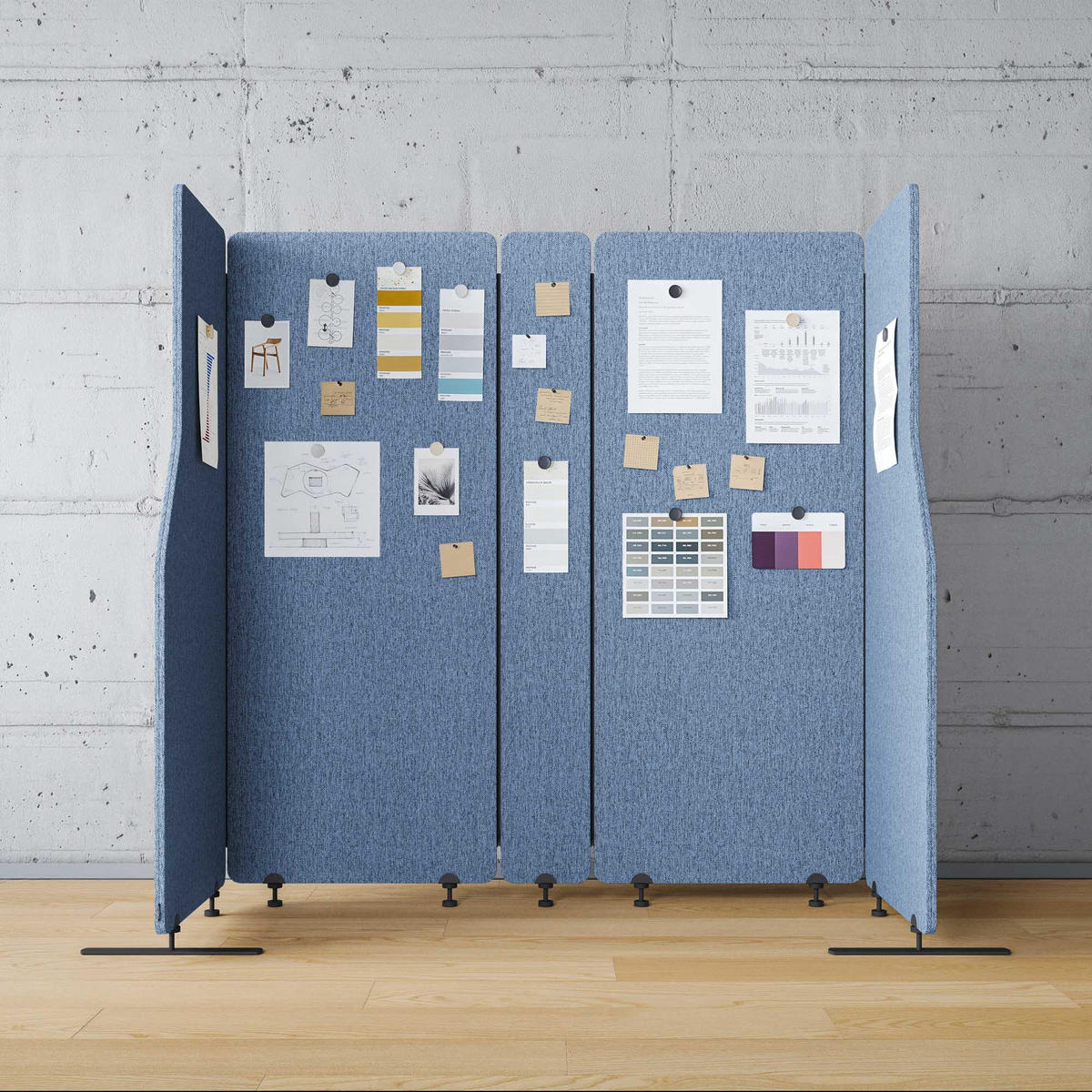 AKUSTIKSCHUTZWAND SADIE - Blau, Metall (260/145/2cm) - Jan Nowak