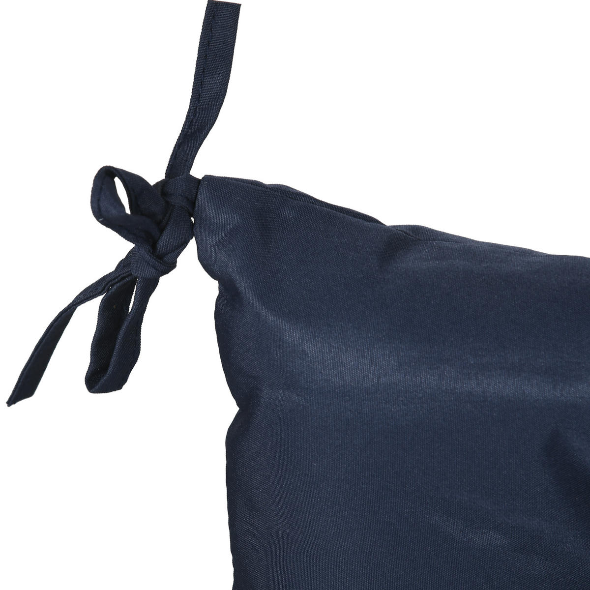 SITZKISSEN 2er-SET DE-09856 mit Bindebändern, 8 cm dick Dunkelblau - Blau, Textil (50/8/98cm) - ComfortXL