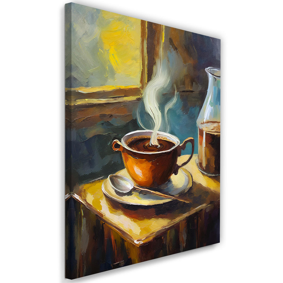 WANDBILD vintage tee - Gelb, Textil (40/60cm) - Feeby