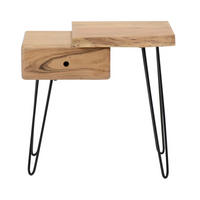 NACHTTISCH Edge R Braun 60/32/59 cm - Braun, Holz (32/59/60cm) - Hoyz Collection
