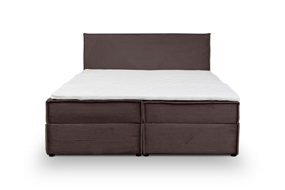 BOXBETT GLORIA mit Bettkästen H2/H3 Matratze 140 x 200 cm - Braun, Holzwerkstoff (140/200cm) - VENASI MÖBEL