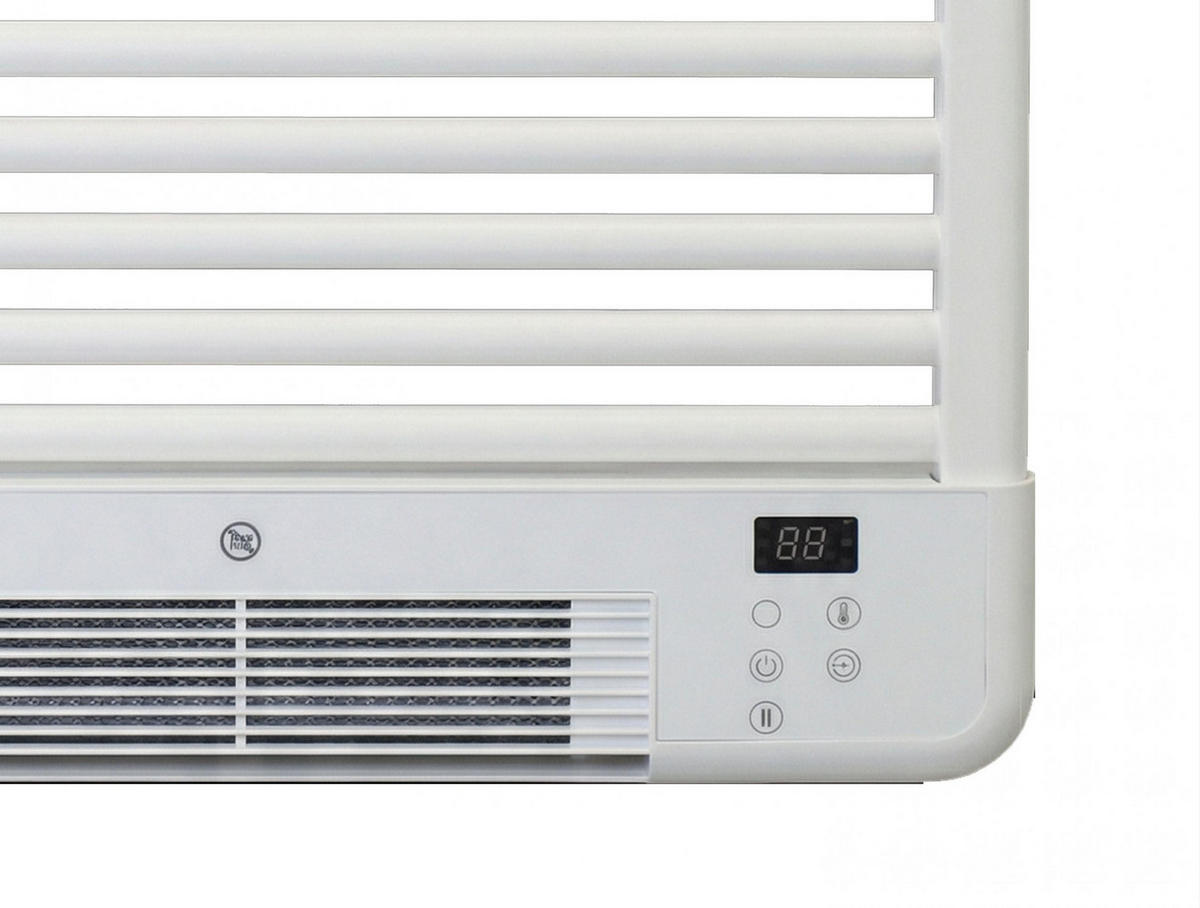 HANDTUCHTROCKNER Weiß mit Elektrosystem und Wandhalterung 2000 W - Weiß, Metall (54/102/14cm) - Purline