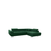 ECKSOFA Carmelo In Nova - Grün, Holzwerkstoff/Textil (275/202cm) - Fun Möbel