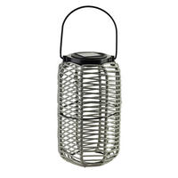 LATERNE Sokke grau 15/15/36 cm Kunstoff - Grau, Kunststoff (15/36/15cm) - Mondex