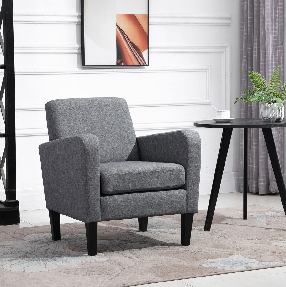 SESSEL 72/74/66 cm Hellgrau aus Polyester - Hellgrau, Textil (72/74/66cm) - OKMYHOME