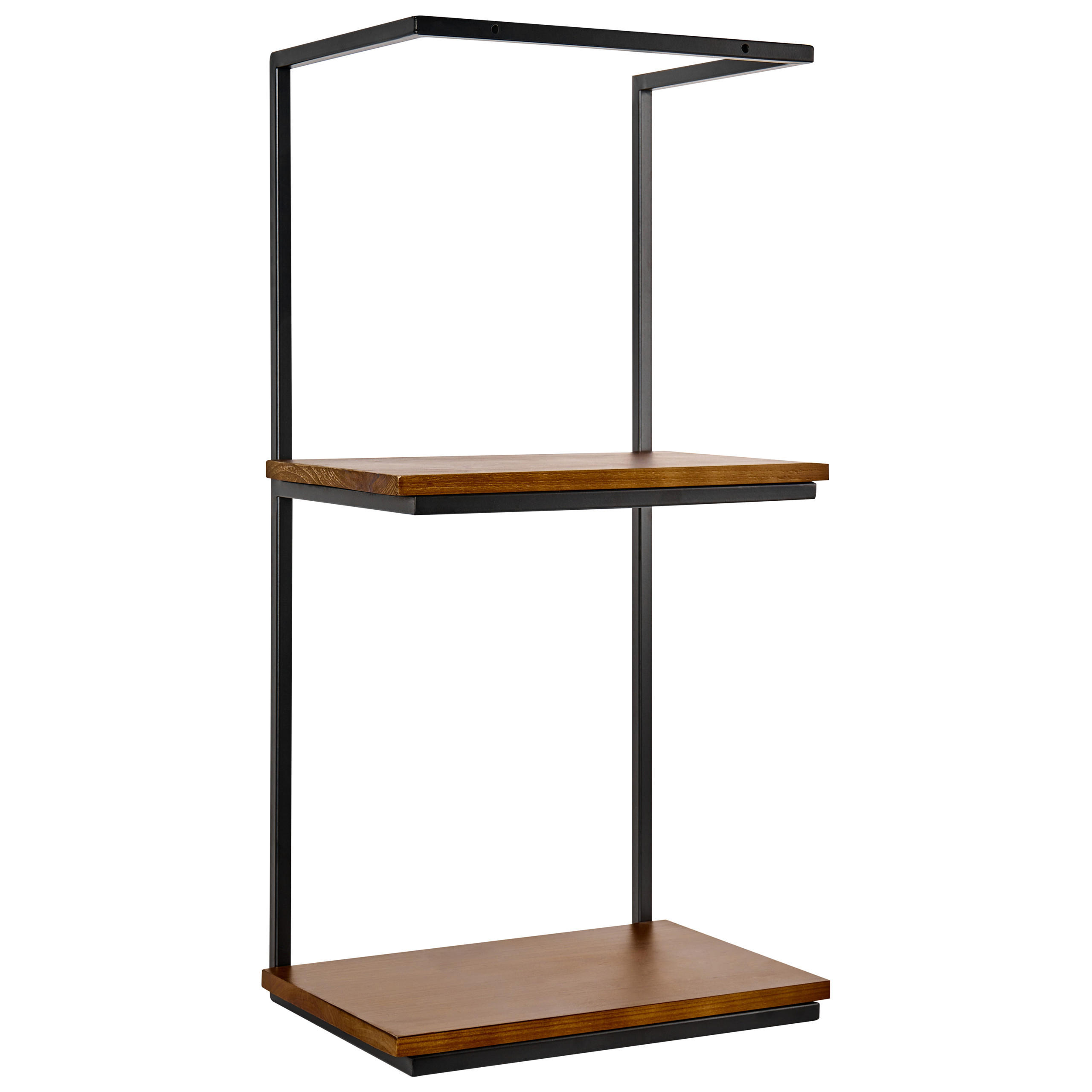 Beliani Wandregal Schwarz, Braun 30x60x20 cm