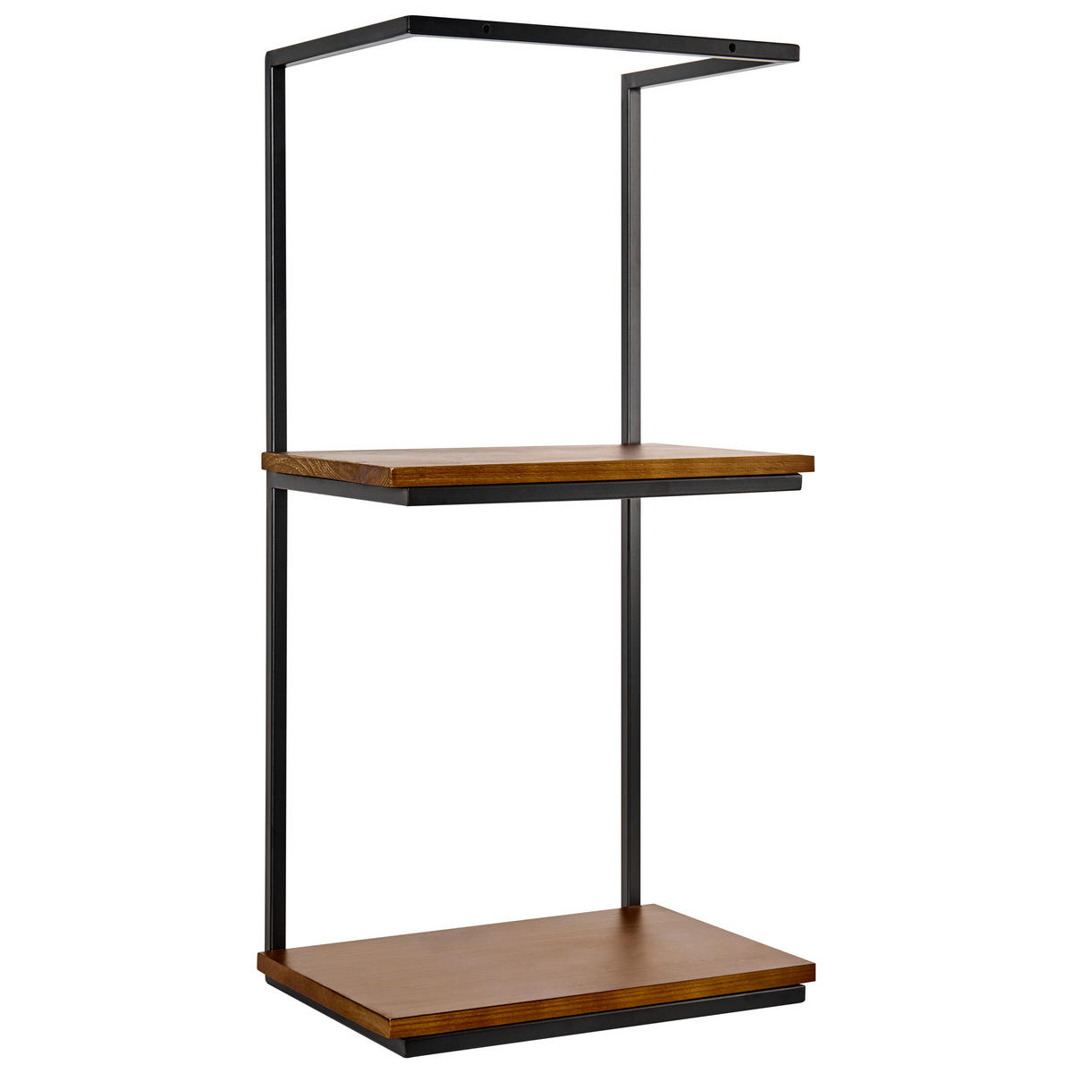 RAFT DE PERETE metal negru Lolog - maro/negru, metal (30/60/20cm) - Beliani