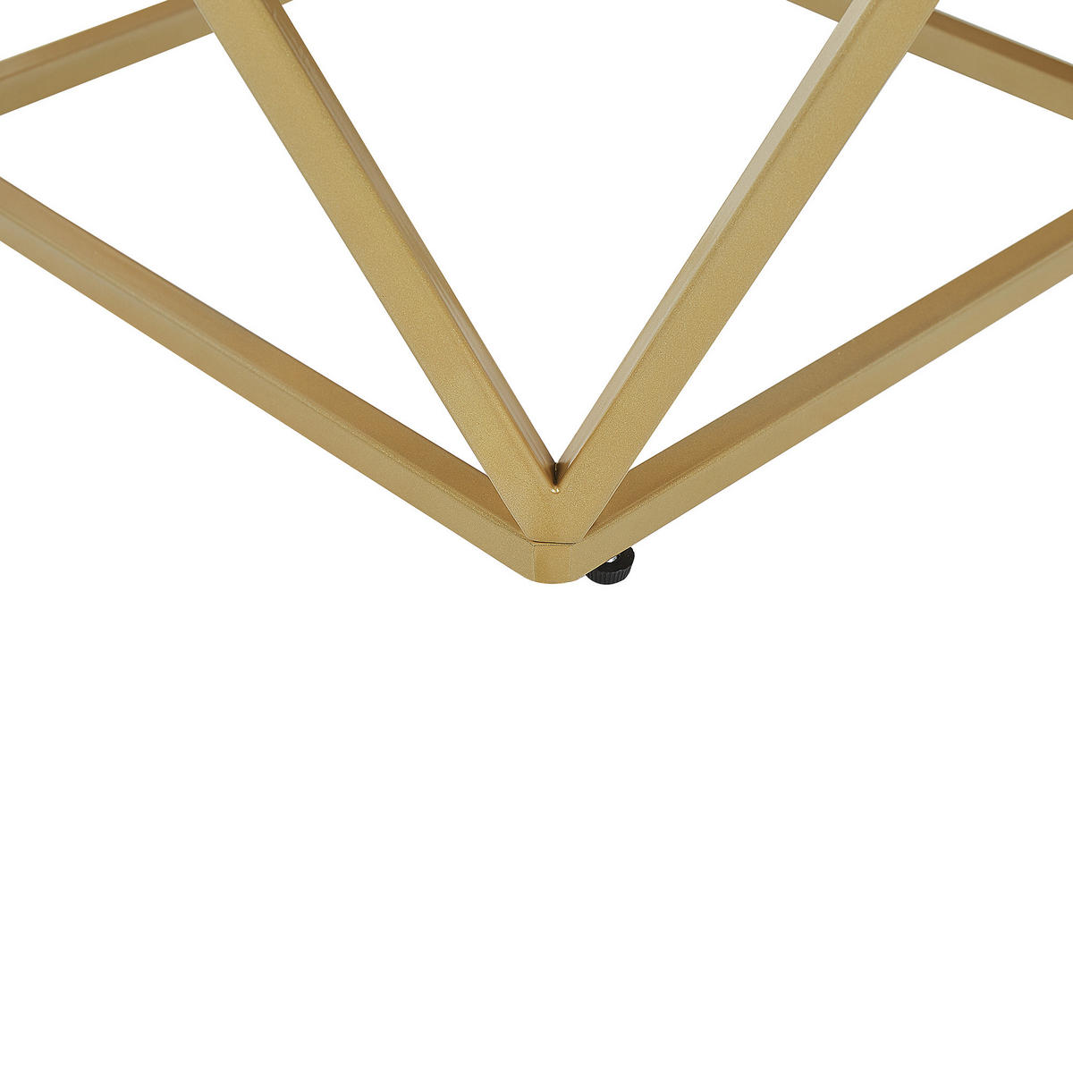 BEISTELLTISCH schwarz/gold Marmor Optik quadratisch 50/50 cm Malibu - Goldfarben/Schwarz, Holzwerkstoff (50/50/50cm) - Beliani