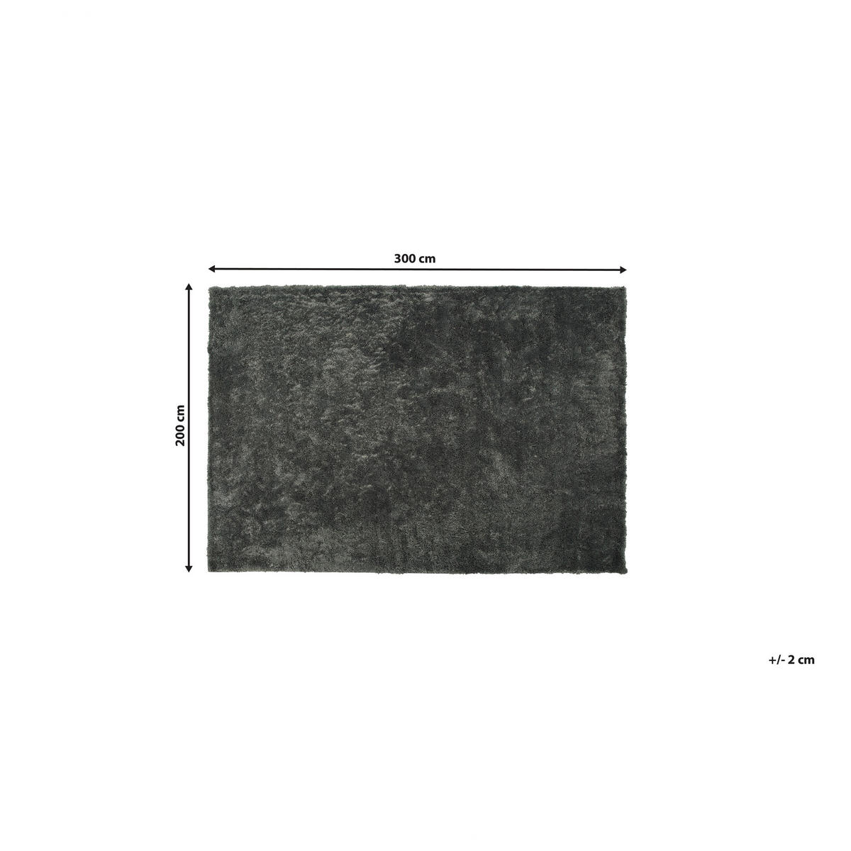 SHAGGY-TEPPICH Evren 300/200 cm - Grau, Kunststoff (200/300cm) - Beliani