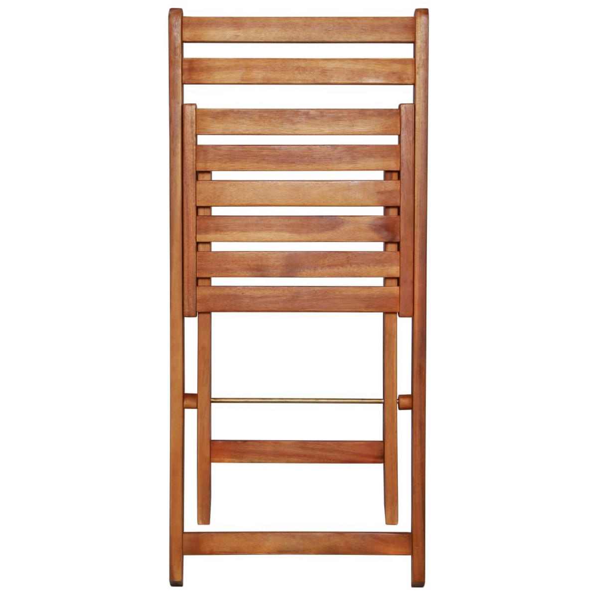 BISTRO-SET 3Er Set Klappbar Massivholz Akazie - Braun, Holz - vidaXL
