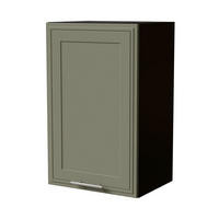 HÄNGESCHRANK Salo W2/45 Schwarz / Reed Green Matt 45 / 32,5 / 72cm - Schwarz/Grün, Holz/Holzwerkstoff (45/72/32.5cm) - Feldmann-Wohnen