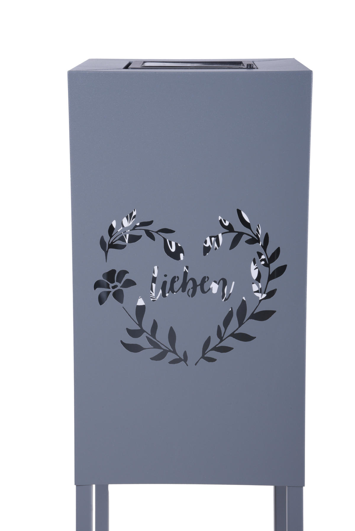 DEKOSÄULE Lisbon LED Stahl Grau 100x22x22cm - Grau, Metall (22/100/22cm) - DELUKE