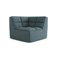 SOFAELEMENT Strukturstoff Stoff Blau - Blau/Blaugrau, Kunststoff/Textil (98/75/98cm) - Makamii