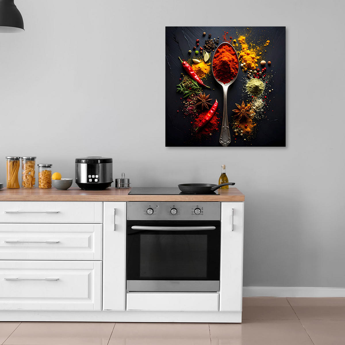 LEINWANDBILD Essen & Trinken 30x30cm - Rot, Textil (30/30cm) - Feeby