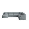 MODULARES-PANORAMASOFA rechts Campi aus Cord dunkelgrau 7 Sitzplätze - Dunkelgrau, Textil (255/70/330cm) - Cosmopolitan Design