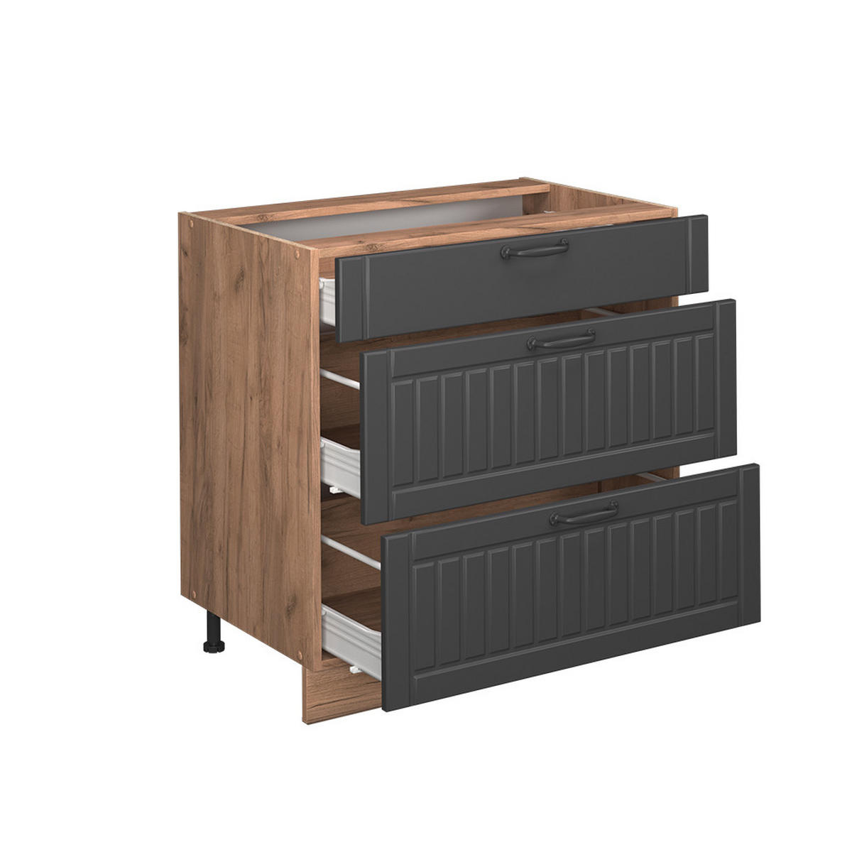 Honigeiche/Dunkelgrau, Holzwerkstoff (80/82/60cm) - Vicco