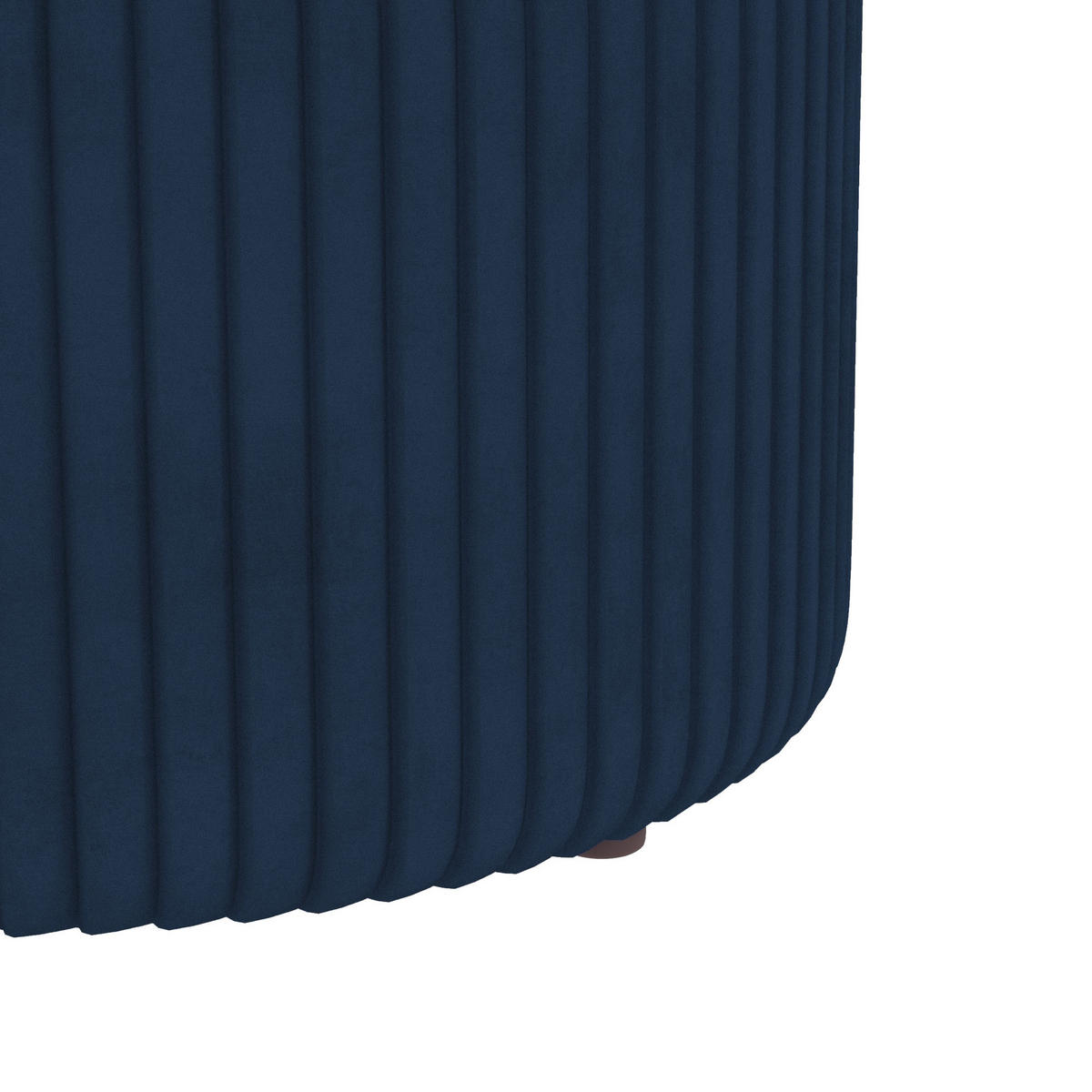 POUF DE-16385 mit Stauraum und Rippenvelours Blau - Blau, Textil (36/44/36cm) - ComfortXL