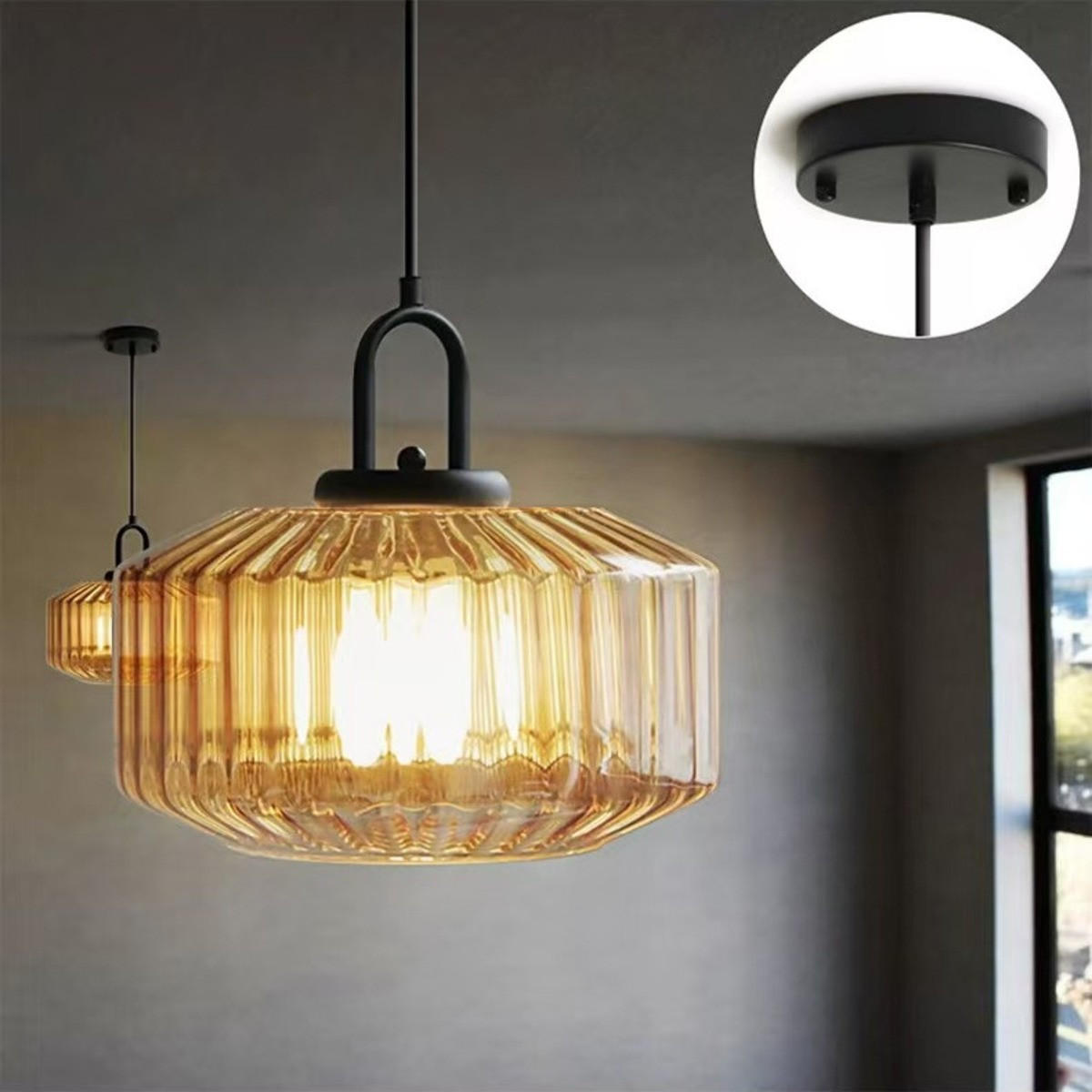LED-HÄNGELEUCHTE Braun 4W 28/28/16-150 cm - Braun, Metall (28/28/16cm) - Authentics
