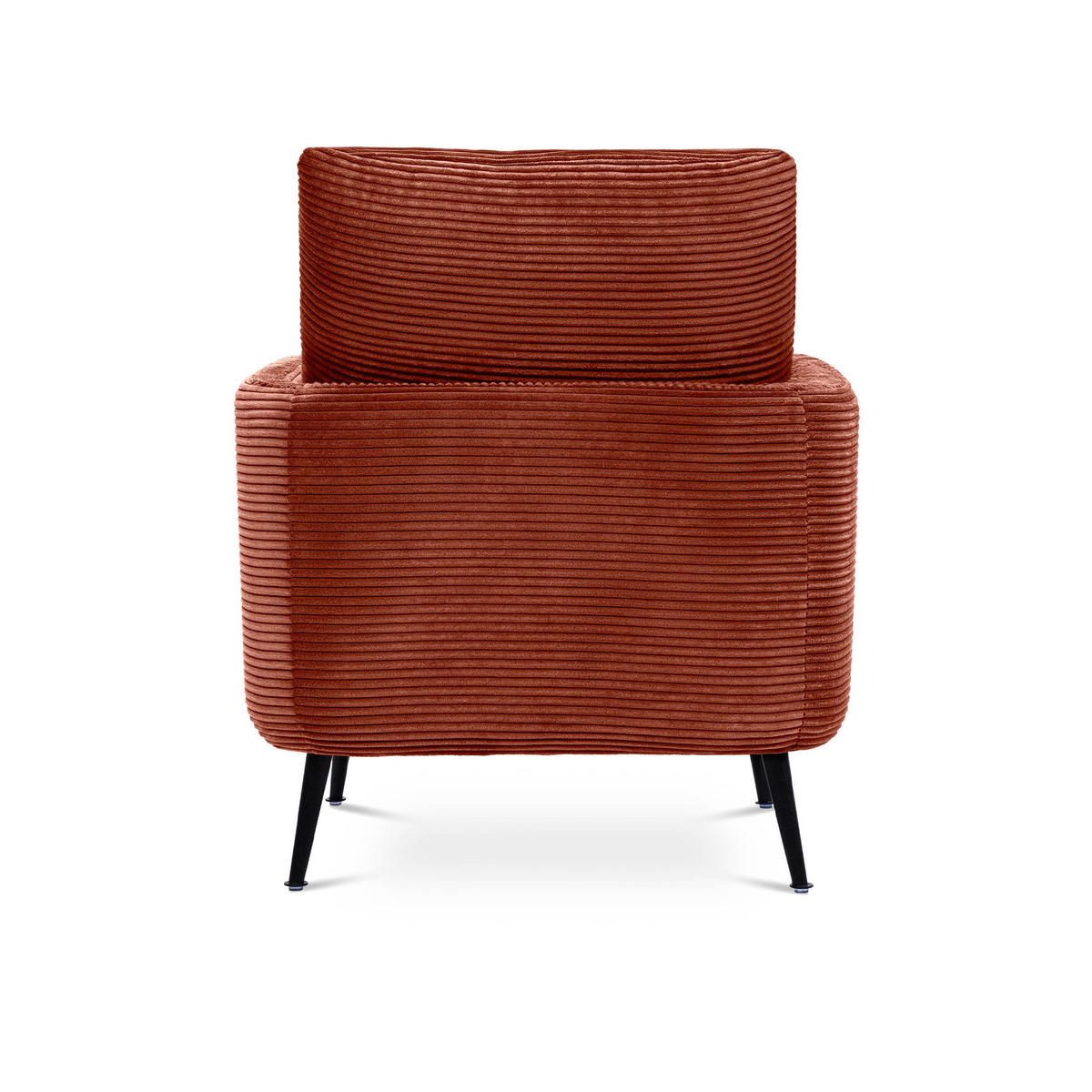 DESIGNER-SESSEL Emma aus Cord in Terrakotta - Rotbraun/Terra cotta, Holz/Holzwerkstoff (71/81/75cm) - Sicaan