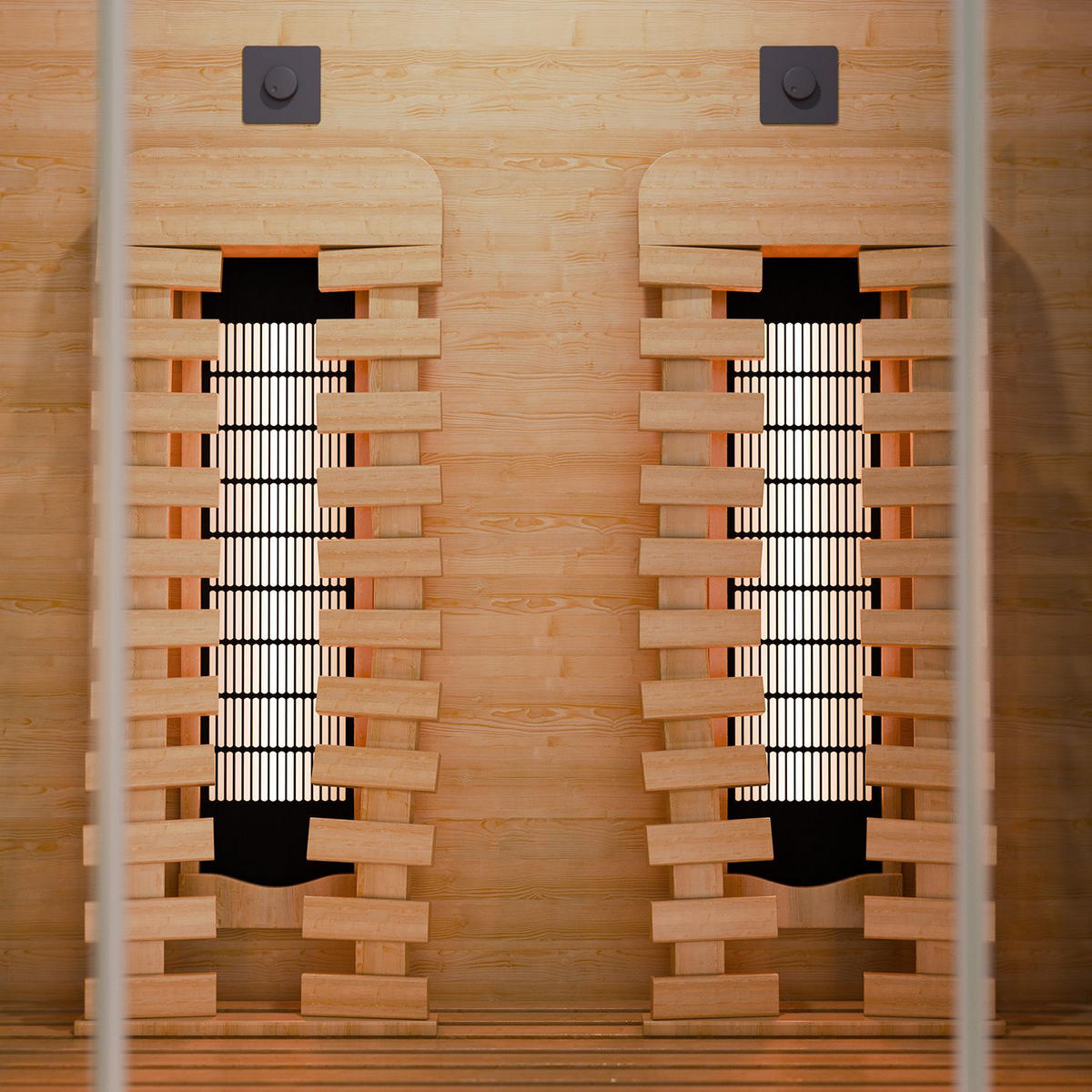 INFRAROTKABINE Kiruna130 Premium mit Dual Technologie - Naturfarben, Holz (130/190/105cm) - Artsauna