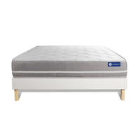 BETT Actilatex touch Latex und Memory-Schaum 180 x 220 cm h1 - Kit Bettgestell Weiß - Beige/Weiß, Karton/Holz (180/220cm) - ACTISOM