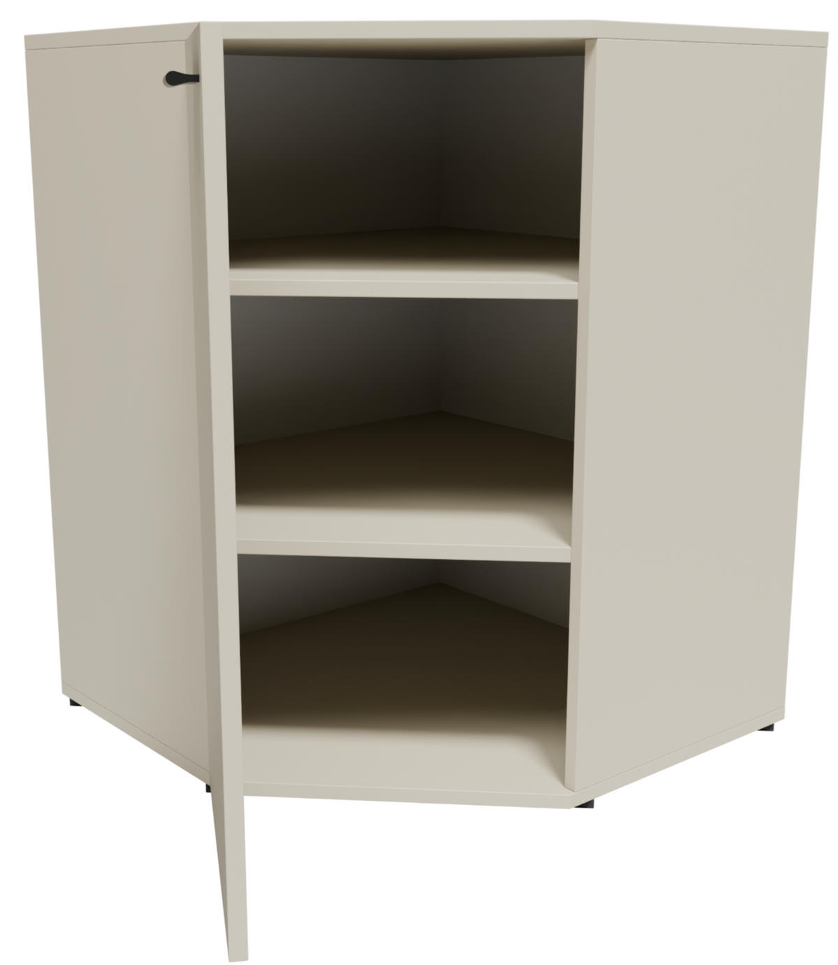 ECKKOMMODE CR3- KD5 Kaschmir 58/34/74 cm - Kaschmir, Holzwerkstoff/Fell (58/74/34cm)