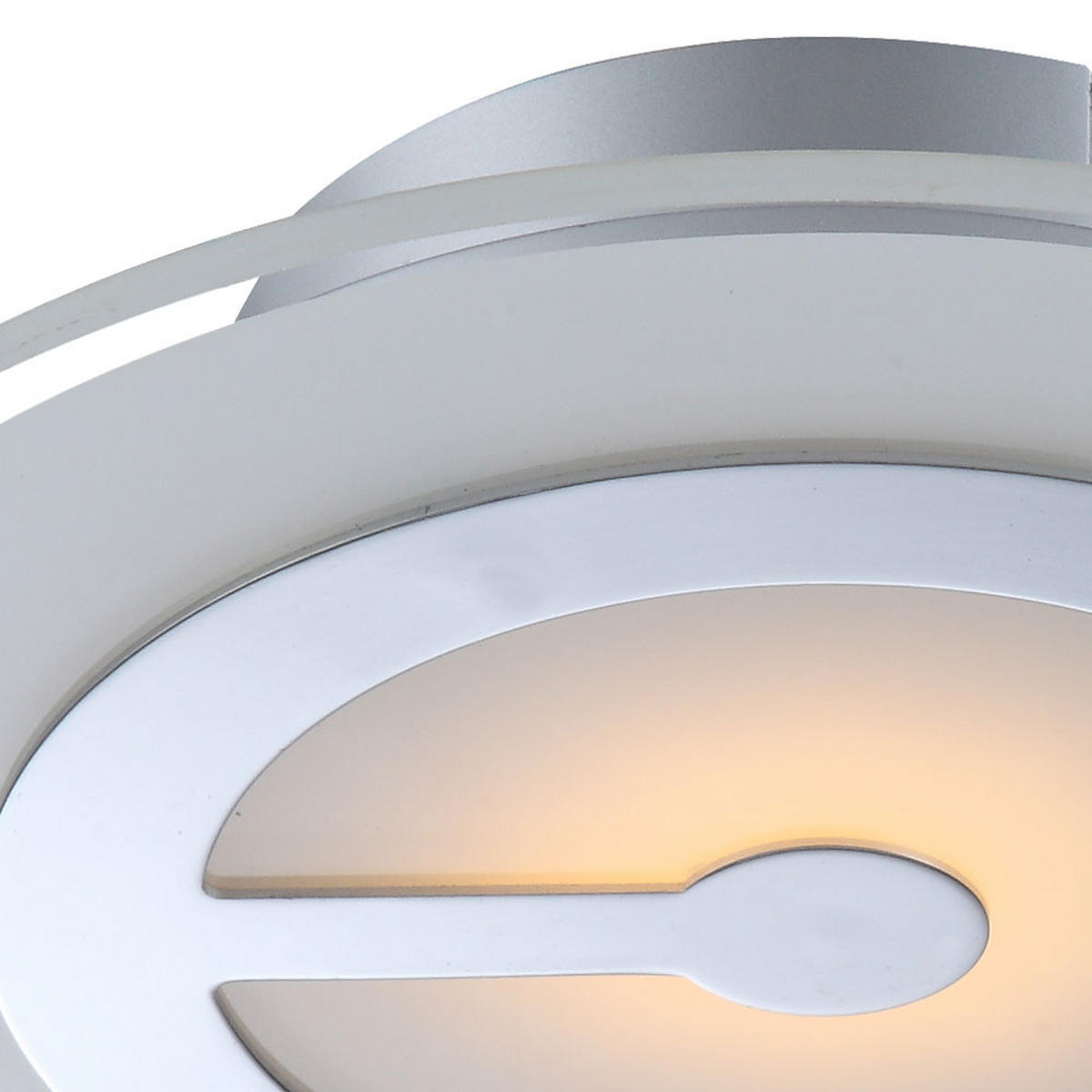 LED DECKENLEUCHTE Glas Chrom Weiß - Weiß, Glas (23/23/5.7cm) - Globo Lighting