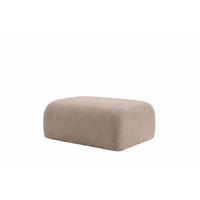 HOCKER, Sitzhocker, Velvet-Stoff Bluvel, Latte, GRETA - Hellbraun, Holz (91/40/89cm) - Kaiser Möbel
