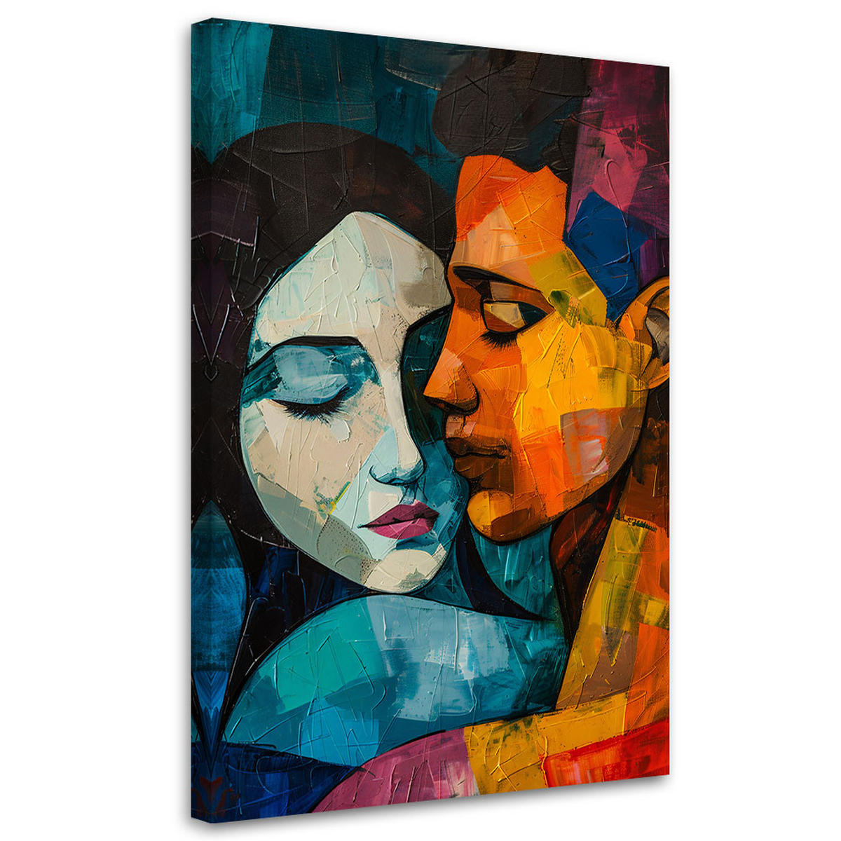 LEINWANDBILD Weiblich Männlich Liebe - Multicolor, Textil (40/60cm) - Feeby
