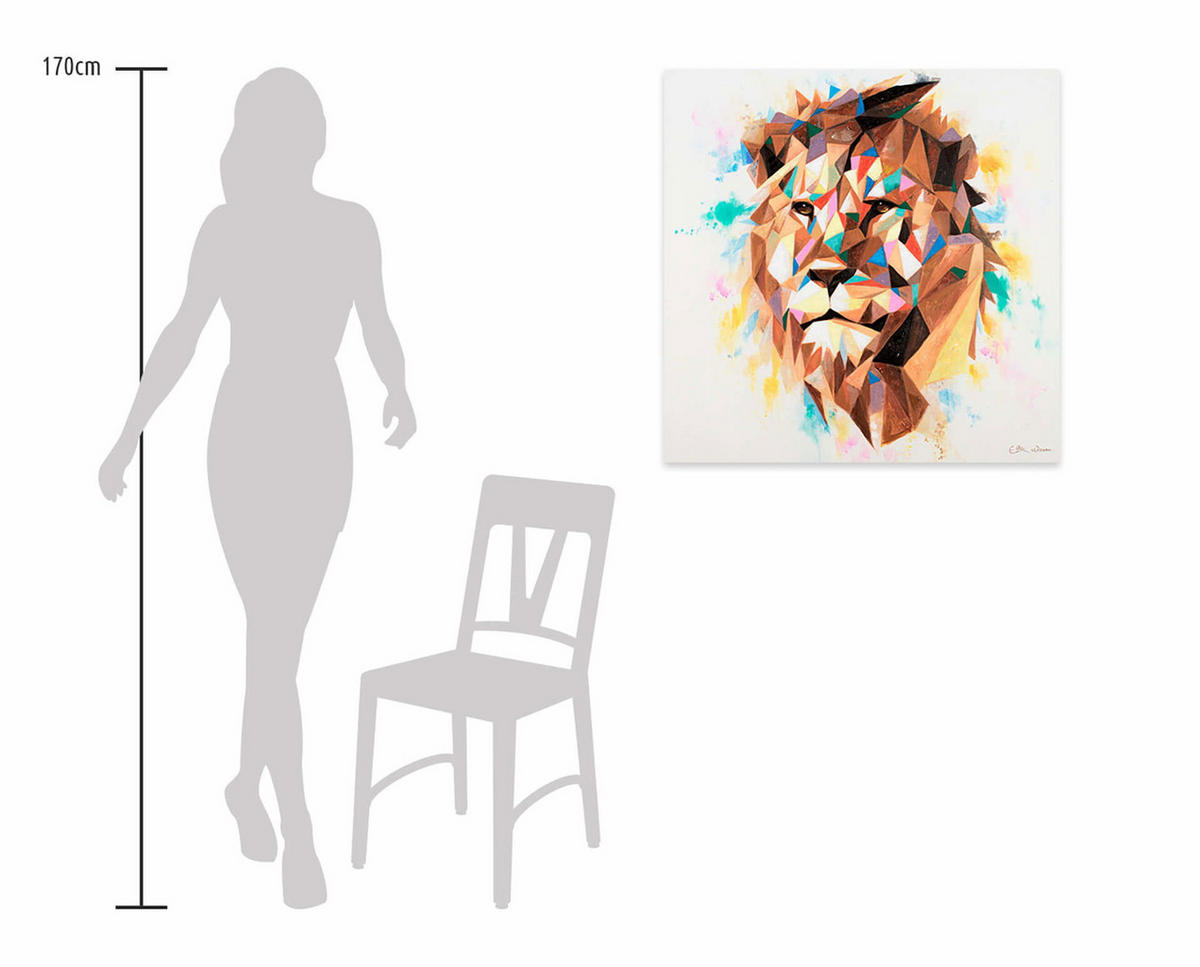 ACRYLBILD HANDGEMALT 80/80 cm - Multicolor, Holz/Textil (80/80cm) - KUNSTLOFT