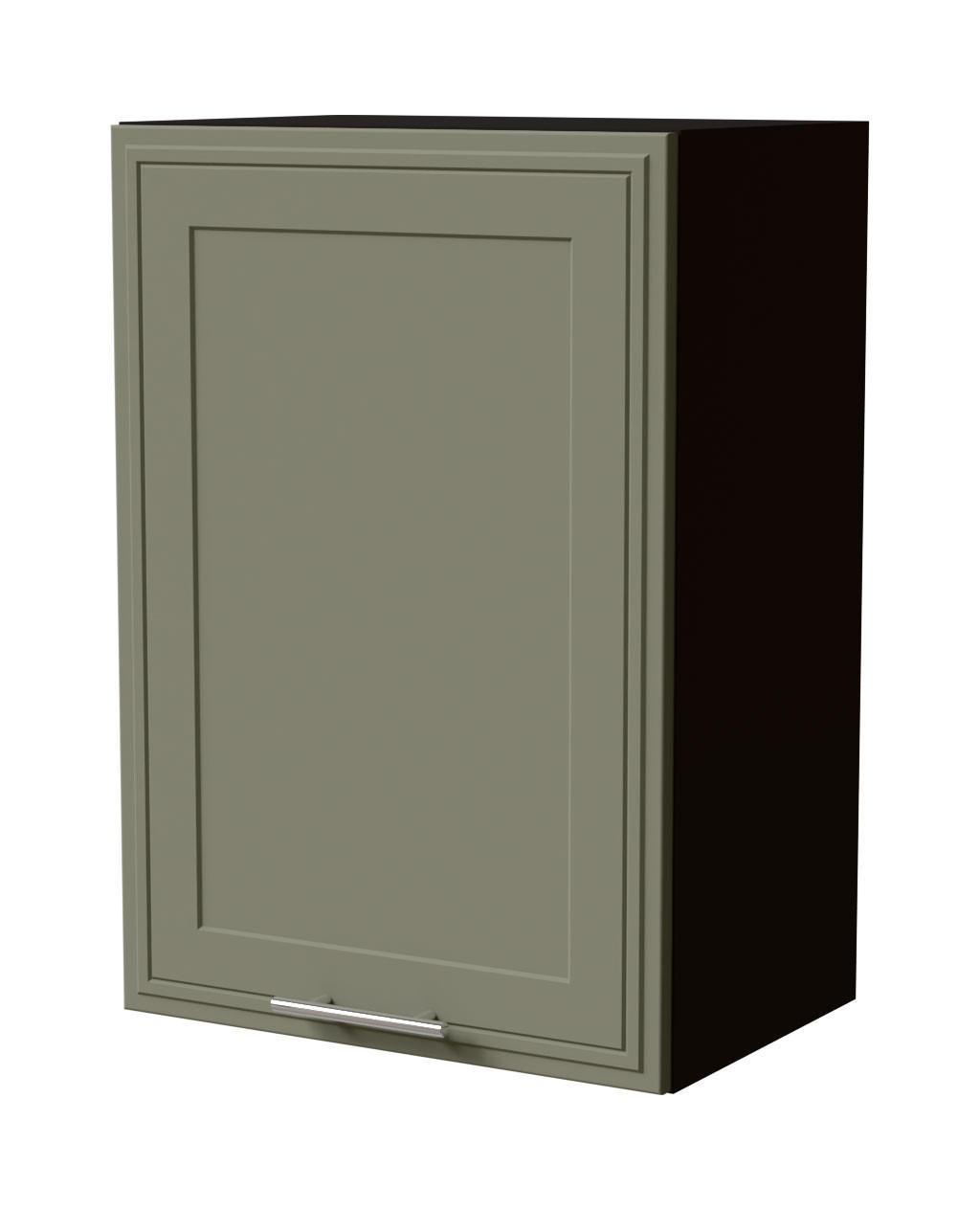 HÄNGESCHRANK Salo W2/50 Schwarz / Reed Green Matt 50 / 32,5 / 72cm - Schwarz/Grün, Holz/Holzwerkstoff (50/72/32.5cm) - Feldmann-Wohnen