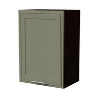 HÄNGESCHRANK Salo W2/50 Schwarz / Reed Green Matt 50 / 32,5 / 72cm - Schwarz/Grün, Holz/Holzwerkstoff (50/72/32.5cm) - Feldmann-Wohnen