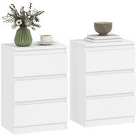 NACHTTISCH 2er-Set Weiß 30.0/40.0/59.5 cm - Weiß, Holzwerkstoff (40/59.5/30cm)