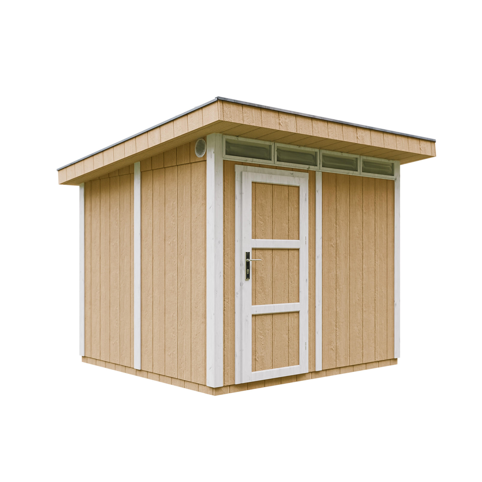 Timbela Holz-Gartenhaus Beige 294x237x279 cm