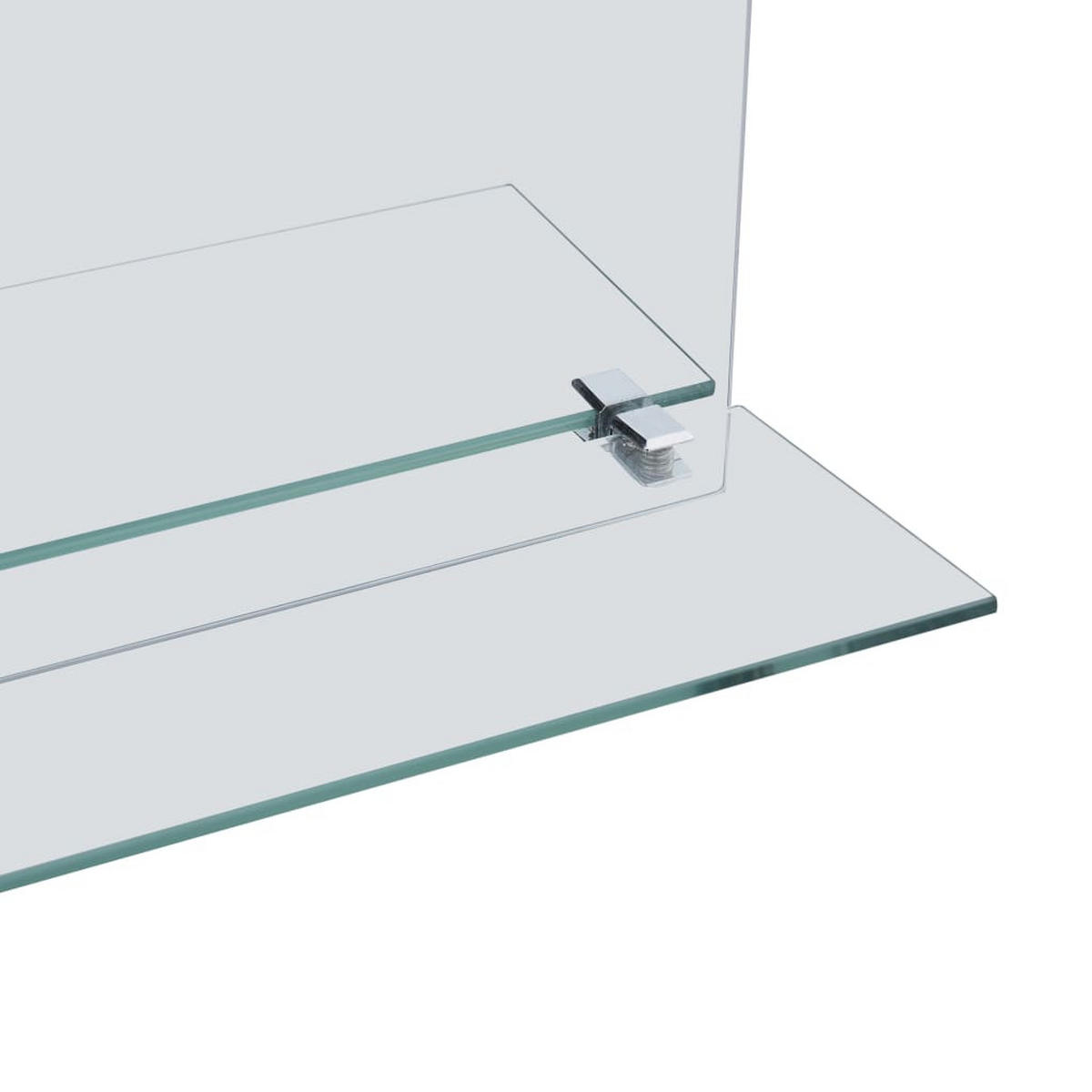 WANDSPIEGEL mit Regal 50x70 cm Hartglas - Silberfarben, Glas (50/70/70cm) - furnicato