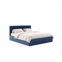 POLSTERBETT Fame Dunkelblau 200x200 cm, mit Bettkasten und Paneel-Kopfteil - Dunkelblau, Holzwerkstoff/Textil (200/200cm) - Bettso