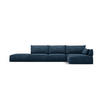ECKSOFA rechts Kaelle aus Chenille-Stoff königsblau 5 Sitzplätze - Blau, Textil (171/364cm) - Micadoni