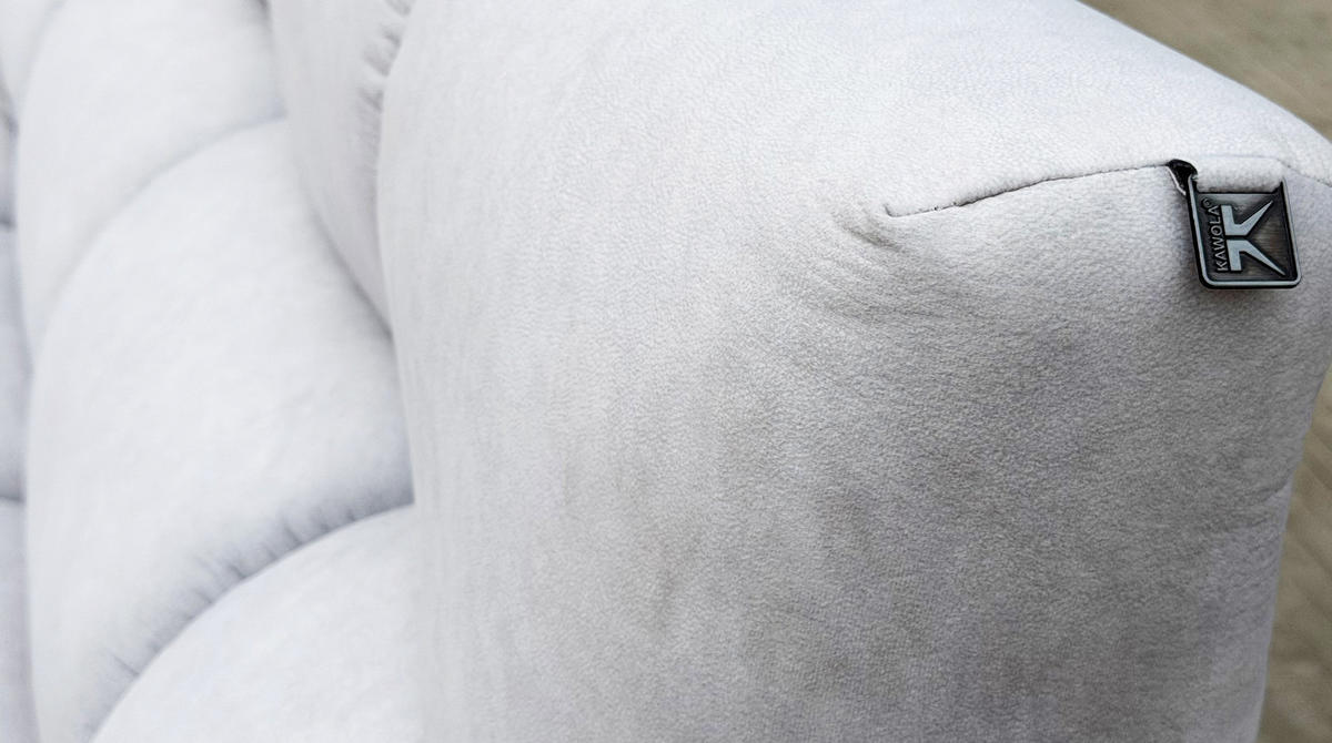 BIG SOFA AMIA Hellgrau Velvet - Hellgrau/Schwarz, Kunststoff/Textil (290/86/178cm) - KAWOLA