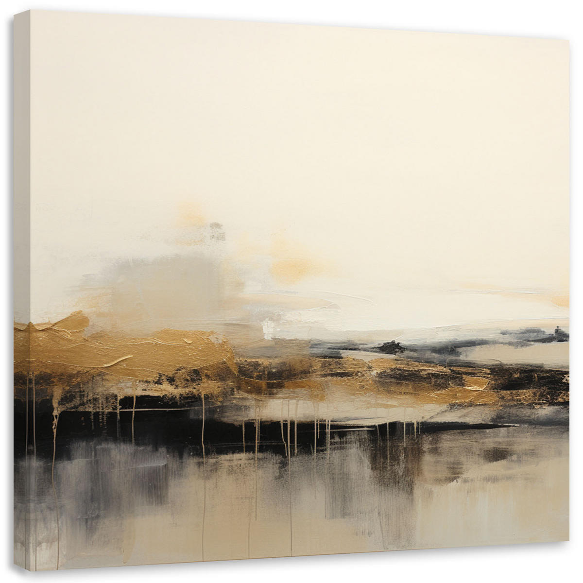 LEINWANDBILD Modernes abstraktes Beige 40x40cm - Beige, Textil (40/40cm) - Feeby