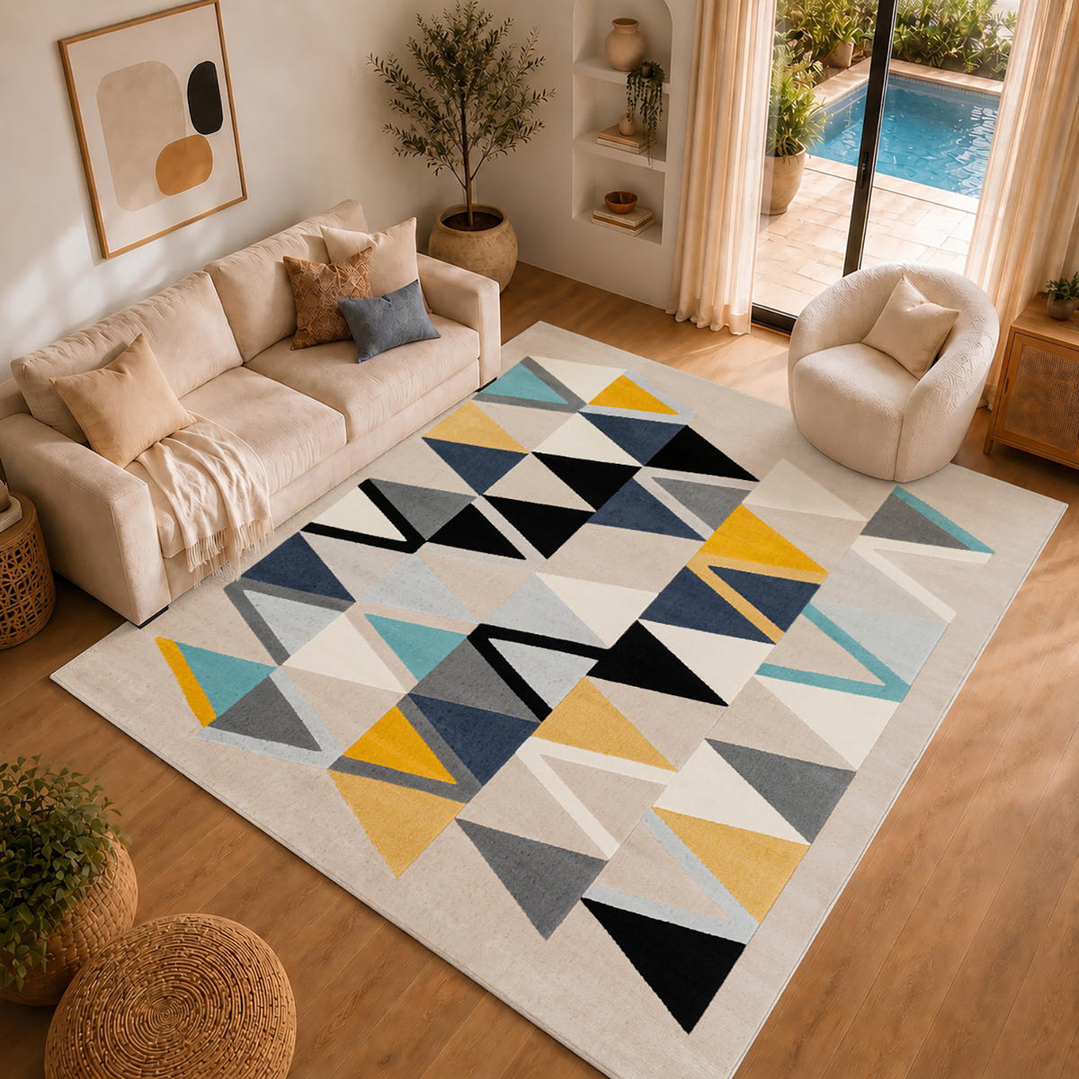 KURZFLORTEPPICH Delaney 120/170 cm Gelb - Gelb, Textil (120/170cm) - LIVABLISS