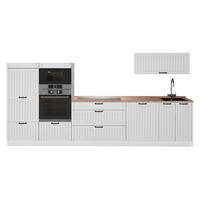 KUHINJA Fame-Line, Bela podeželska hiša/Bela, 340 cm, DP Hrast - bela, leseni material (340/153.6/60cm) - Vicco