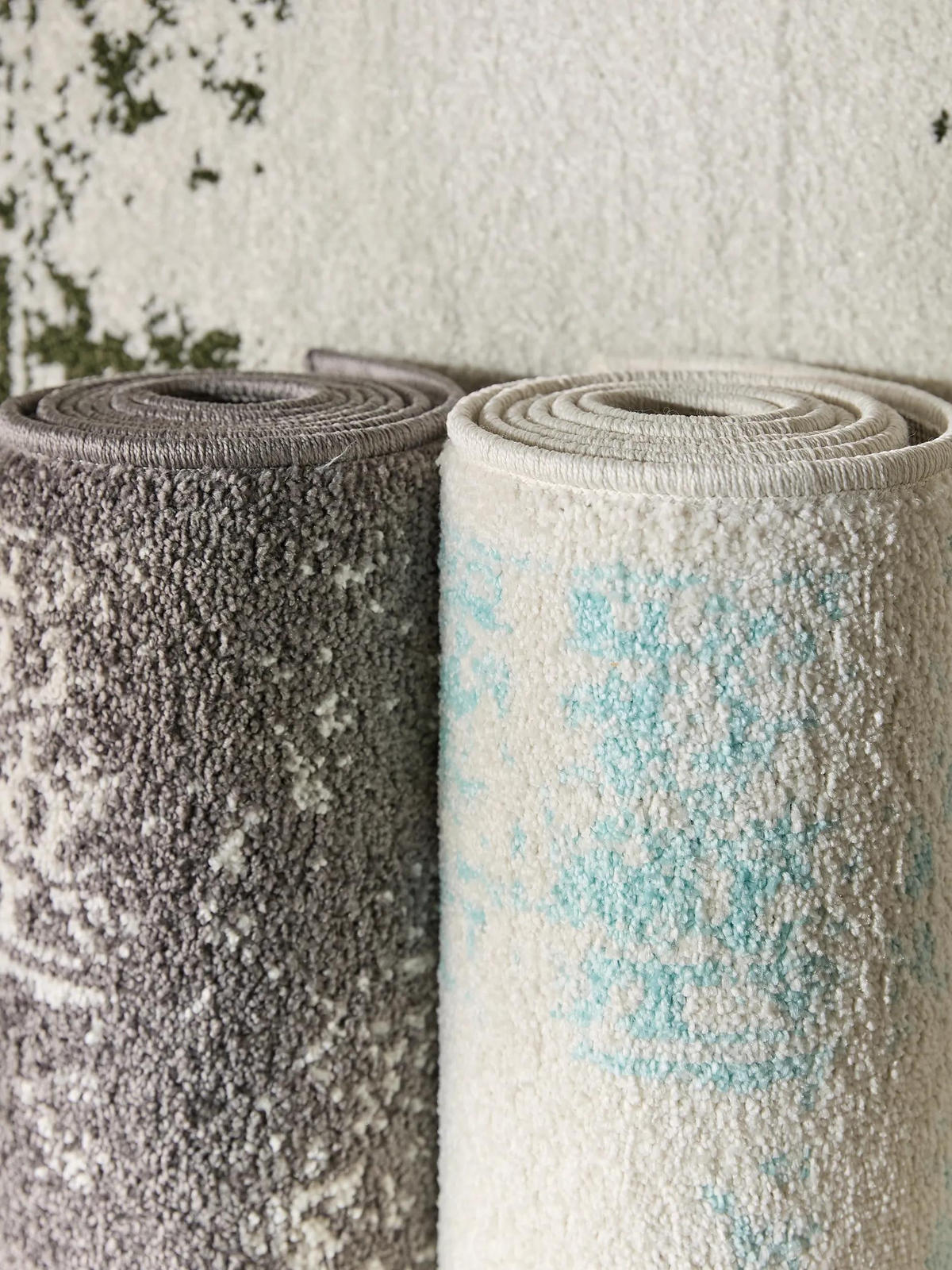 VINTAGE-TEPPICH Sia 140/200 cm - Türkis/Creme, Kunststoff (140/200cm) - benuta