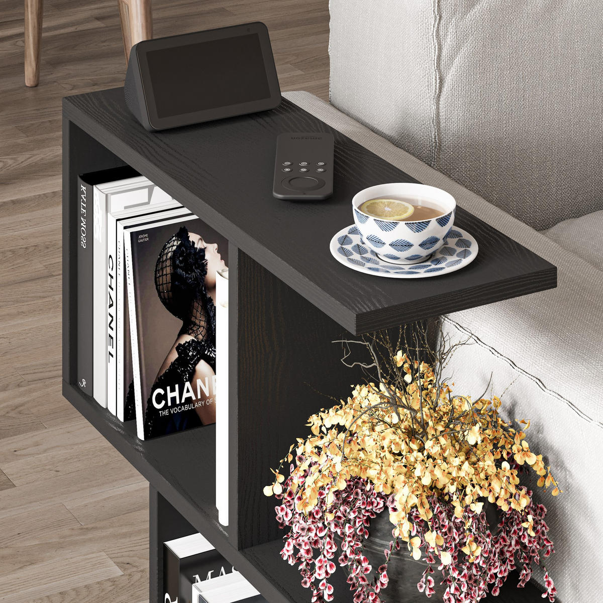 COUCHTISCH homemania Schwarz - Schwarz, Holz (60/20/60cm) - Habitat Garten