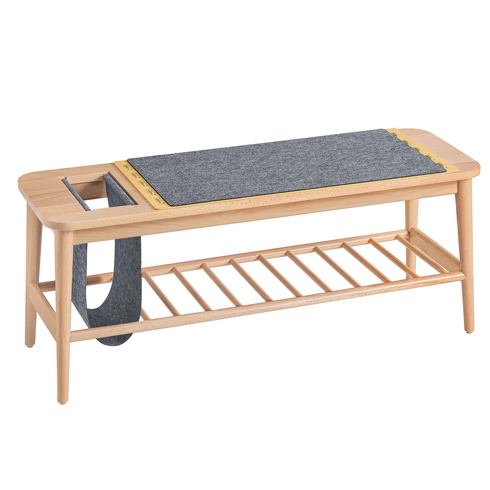 SCHUHREGAL mit Zapfenverbindungen Natur - Naturfarben, Holz/Holzwerkstoff (110/44/37cm) - SoBuy
