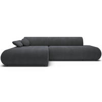 ECKSOFA Armone Graphit Chenille - Schwarz, Kunststoff/Textil (286/173.5cm) - Selsey